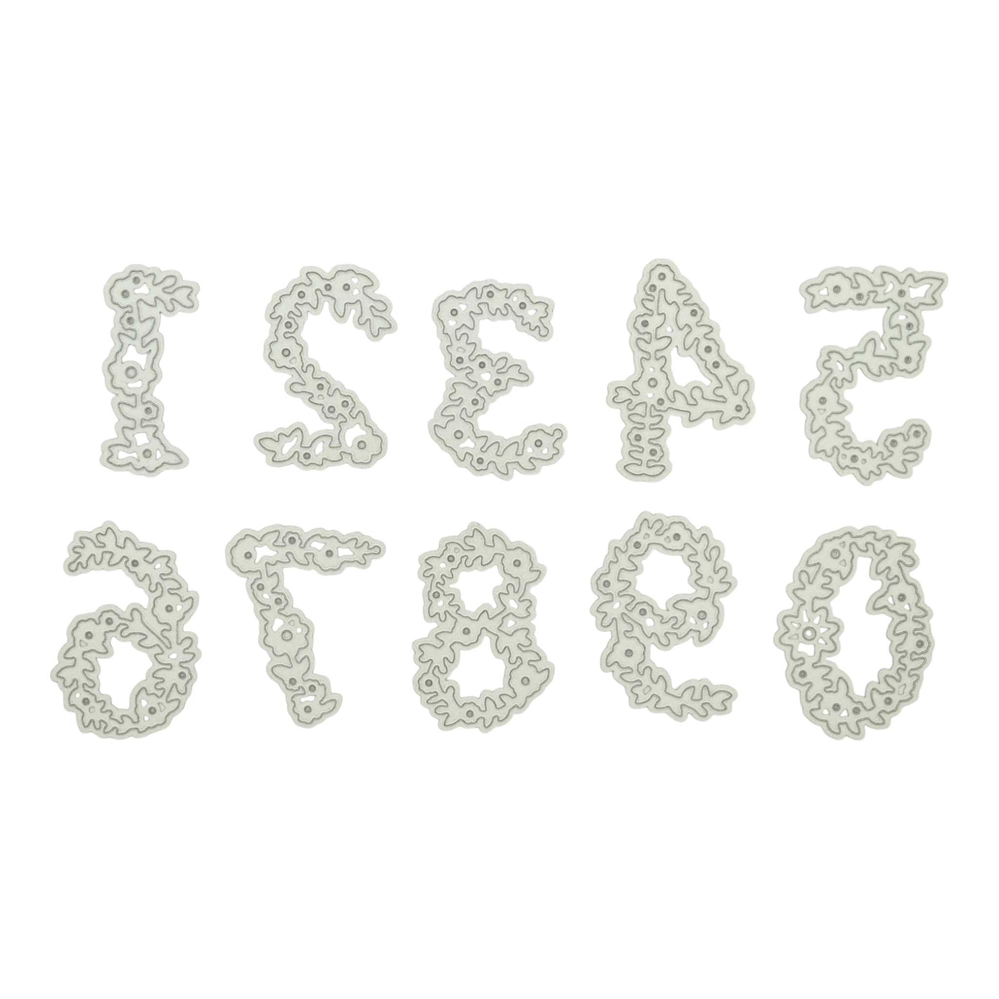 Floral Numbers - Steel Cutting Die Set